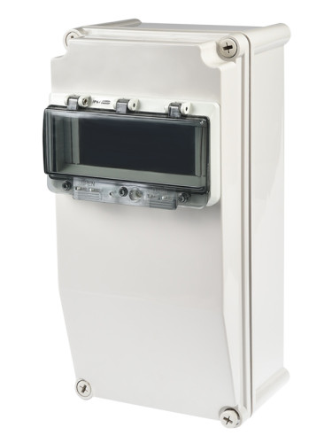 Кутия за табло TJ-AGX-3819, 380x190x150mm, IP67, влагозащитено, PVC, бял цвят
