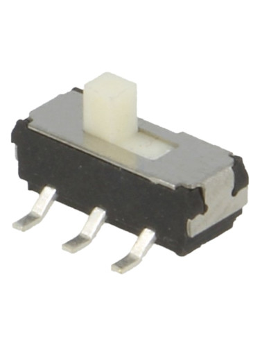 Превключвател 2 позиции, 0.3A/6VDC, DPDT, ON-ON, SMD