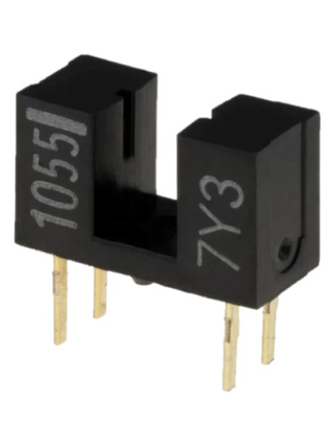 Оптичен датчик EE-SX1055, 4VDC, предавател-приемник (процеп), PNP, 2.8mm