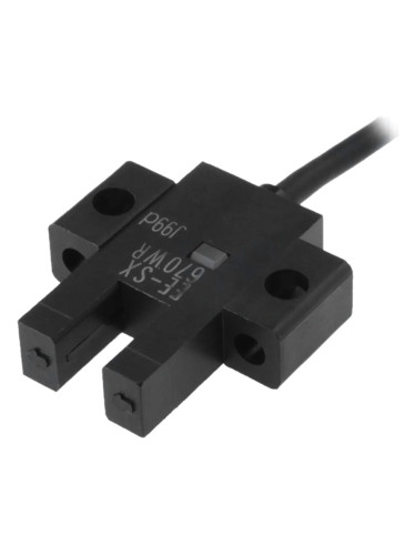Оптичен датчик EE-SX670-WR, 5~24VDC, предавател-приемник(процеп), 26.2x25.4x6.35mm, NPN, 5mm