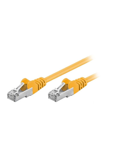 LAN кабел, F/UTP, cat. 5e, CCA, жълт, 3m, 26AWG