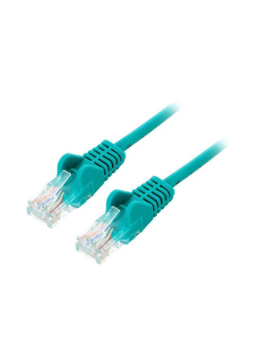 LAN кабел, U/UTP, cat. 5e, CCA, зелен, 0.25m, 26AWG
