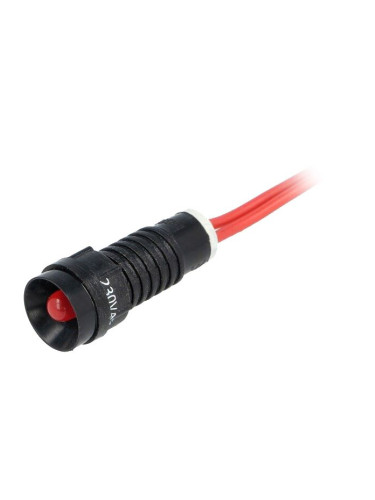 Индикаторна лампа LED, LR-D5-230AC, 230VAC, червен, IP40