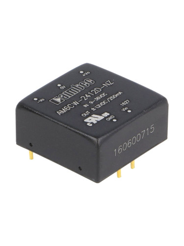 Конвертор DC/DC, AM6CW-2412D-NZ, 9~36VDC, 12VDC, 250mA