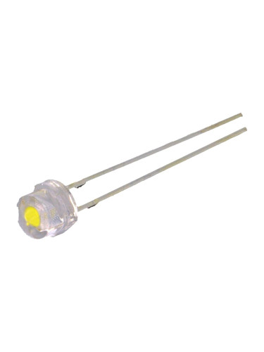 LED диод, студено бял, 4.8mm, 5800~7000mcd, 60mA, 140°, THT