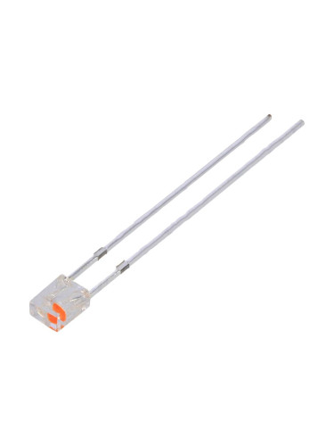 LED диод, син/розов, 2x3x4mm, 330~500mcd, 20mA, 100°, плосък, THT