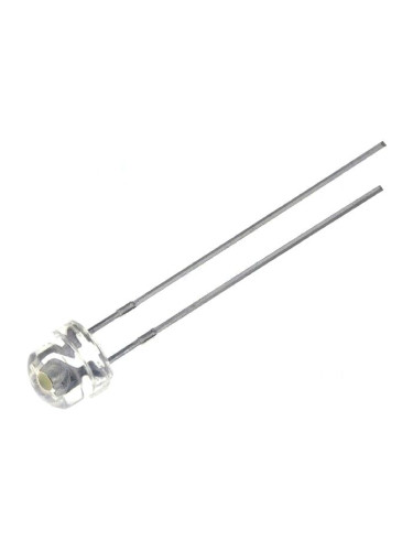 LED диод, зелен, 4.8mm, 2180~3000mcd, 20mA, 140°, THT