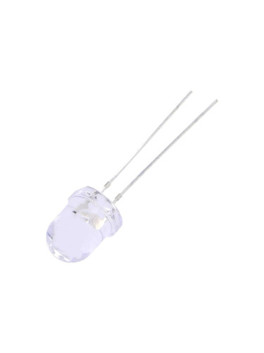 LED диод, жълт, 8mm, 2180~3000mcd, 10mA, 30°, THT