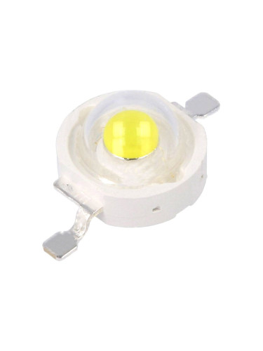 LED диод, студено бял, 5.75x5.5mm, 350mA, 130°, lambert, SMD 144024