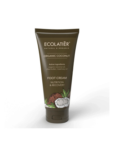 Ecolatier - Подхранващ крем за крака с органичен кокос