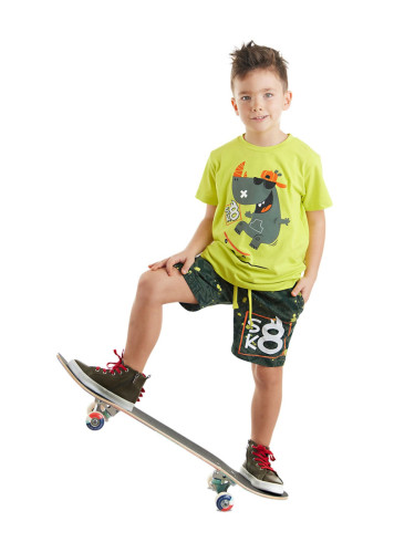 Denokids Skateboard Hypo Boy's Summer T-shirt Shorts Set