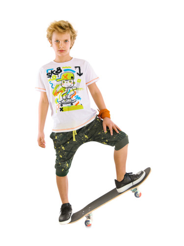 mshb&g Skateboard Splash Boys T-shirt Capri Suit