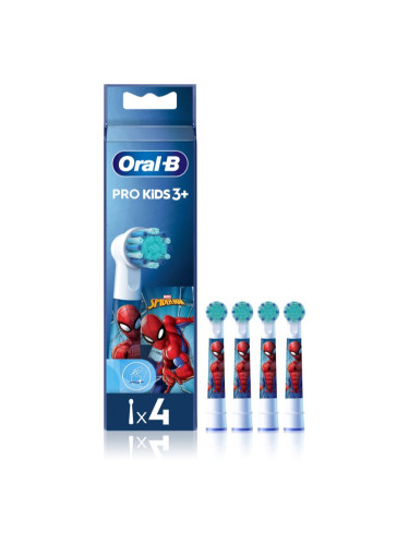 Oral B PRO Kids 3+ резервни глави за четка за зъби за деца Spiderman 4 бр.