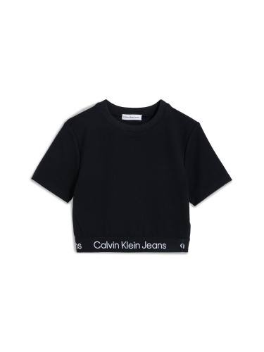 Calvin Klein Jeans Тениска 'Punto'  черно / бяло