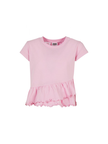 Girls' Organic T-Shirt Volant Girls Pink