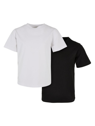 Boys' Organic Basic T-Shirt 2-Pack White/Black