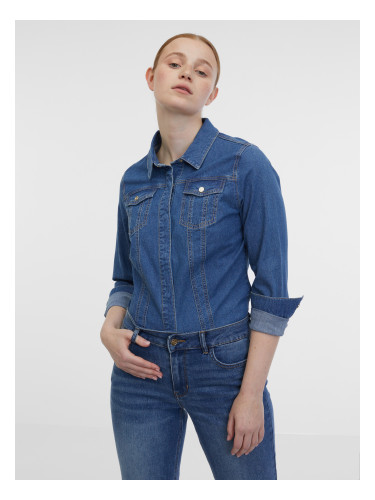 Orsay Blue Denim Shirt - Women