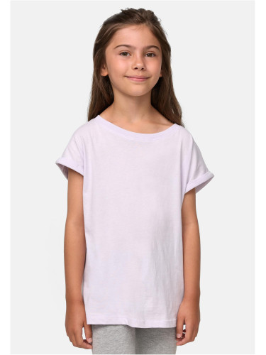 Girls' Organic T-Shirt with Extended Shoulder Soft Lilac
