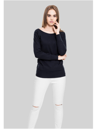 Women's Wideneck Crewneck Black