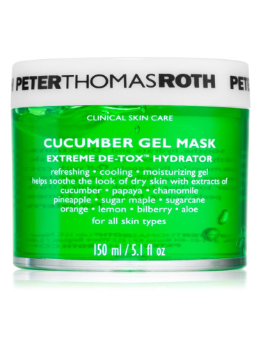 Peter Thomas Roth Cucumber De-Tox Gel Mask хидратираща гел маска за зоната на лицето и очите 150 мл.