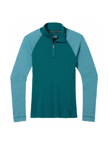 Smartwool W CLASSIC THERMAL MERINO BL 1/4 ZB Дамска тениска, тъмнозелено, размер