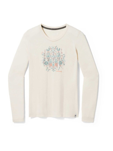 Smartwool FLORAL TUNDRA GRAPHIC W Дамска тениска, бежово, размер