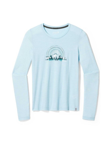 Smartwool NEVER SUMMER MOUNTAINS GRAPHIC W Дамска тениска, светлосиньо, размер