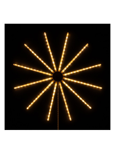 Коледна украса LED звезда, топлo бяла, 132 LED, 14 режима, ZAR0581