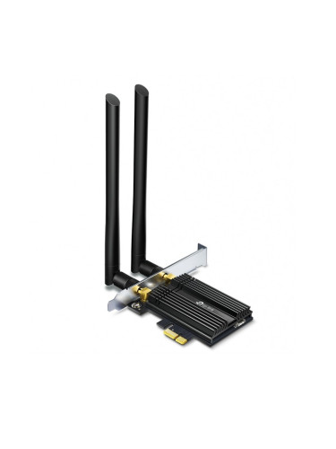 Мрежови адаптер TP-Link Archer TX50E AX3000, 3000 Mbps, 2.4Ghz (574 Mbps)/5GHz (2402 Mbps), PCIe, Bluetooth, 2 външни антени