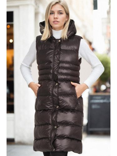 Z6757 DEWBERRY WOMEN'S VEST-DARK BLACK