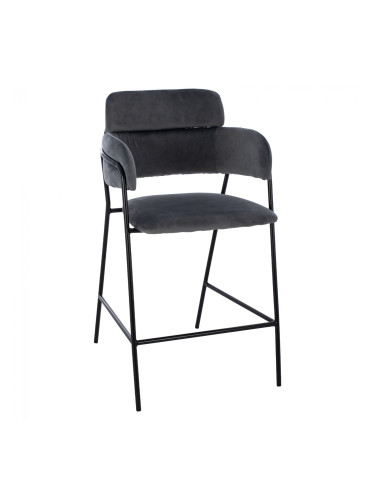 Бар стол средна височина-сив цвят