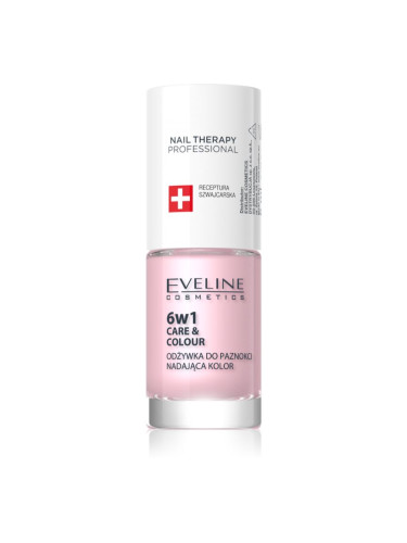 Eveline Cosmetics Nail Therapy Care & Colour балсам за нокти 6 в 1 цвят Pink 5 мл.