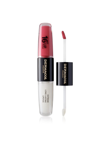 Dermacol 16H Lip Colour дълготрайно червило и гланц за устни цвят 16 Classy Sassy 2x4 мл.