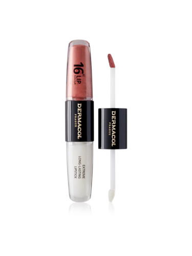 Dermacol 16H Lip Colour дълготрайно червило и гланц за устни цвят 05 Sparkling Muse 2x4 мл.