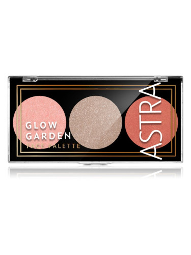 Astra Make-up Palette Glow Garden палитра с озарители цвят Unconvential Sakura 7,5 гр.