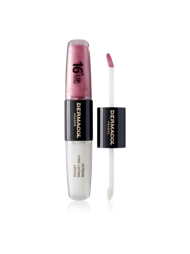 Dermacol 16H Lip Colour дълготрайно червило и гланц за устни цвят 11 Soft Heart 2x4 мл.