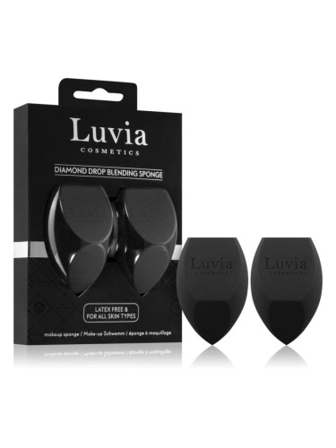 Luvia Cosmetics Diamond Drop Blending Sponge Set многофункционална гъба за фон дьо тен дуо боя Black 2 бр.