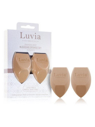 Luvia Cosmetics Diamond Drop Blending Sponge Set многофункционална гъба за фон дьо тен дуо боя Elegance 2 бр.