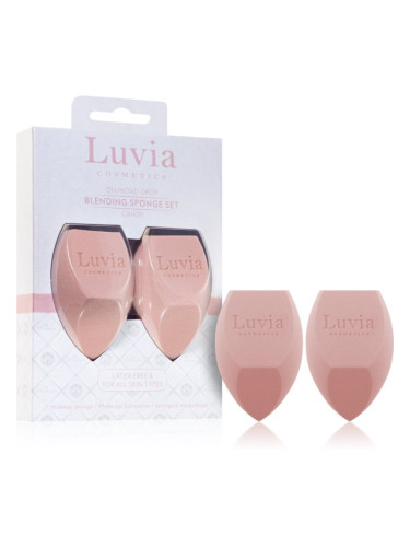 Luvia Cosmetics Diamond Drop Blending Sponge Set многофункционална гъба за фон дьо тен дуо боя Candy 2 бр.