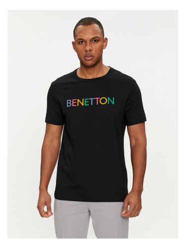 United Colors Of Benetton Тишърт 3I1XU100A Черен Regular Fit