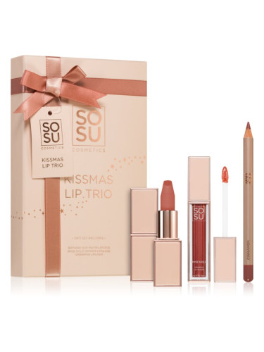 SOSU Cosmetics Kissmas Lip Trio подаръчен комплект (за устни)