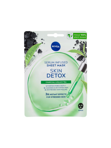 Nivea Skin Detox Serum Infused Sheet Mask Маска за лице за жени 1 бр