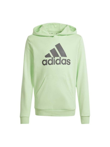 adidas BIG LOGO HOODIE Суитшърт за момчета, светло-зелено, размер