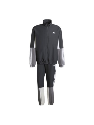 adidas COLORBLOCK 3-STRIPES TRACKSUIT Мъжки спортен екип, черно, размер XXL