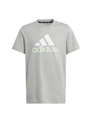 adidas BIG LOGO TEE Тениска за момчета, сиво, размер