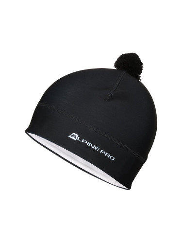 Functional cap with pompom ALPINE PRO ABERE black