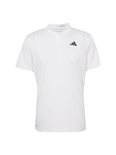 ADIDAS PERFORMANCE Функционална тениска 'Club Henley'  черно / бяло