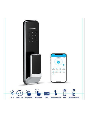 ТТLock електронна моторизирана “смарт” брава с RFID чипове ( карти) , ПИН код , пръстов отпечатък за офиси, домове и AIRBNB имоти -ASD T7