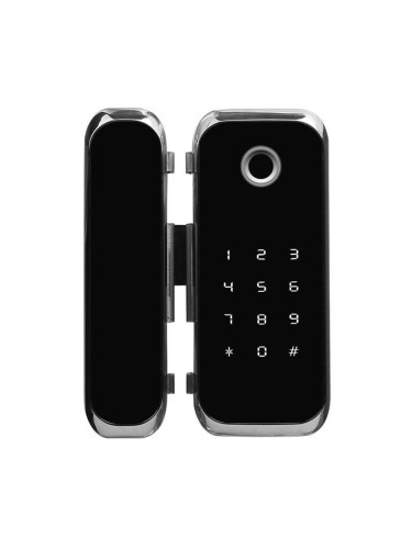 TTLock електронна “смарт” брава с RFID чипове ( карти) , ПИН код и пръстов отпечатък за стъклени врати - ASD E15