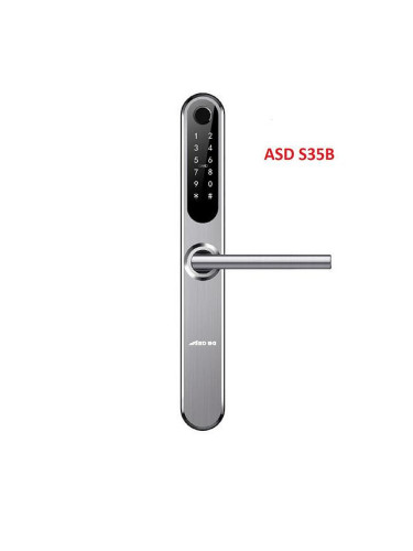 TTLock електронна “смарт” брава за врати с AL и PVC профили цвят сребро - ASD S35B